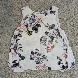 1. State Floral Top White